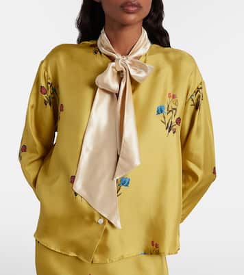 Schluppenbluse aus Seidensatin | Marni