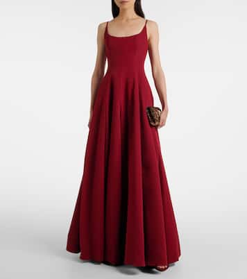 Joy pleated cotton-blend gown | Staud