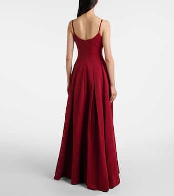 Joy pleated cotton-blend gown | Staud