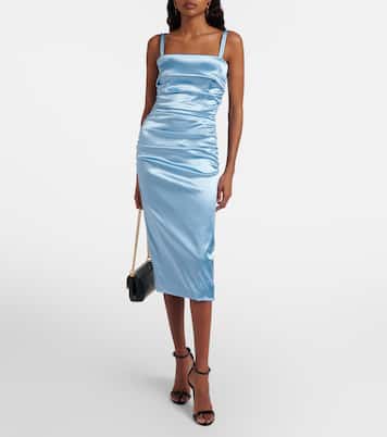 Ruched satin cocktail dress | Dolce&Gabbana