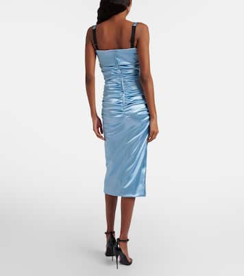 Ruched satin cocktail dress | Dolce&Gabbana