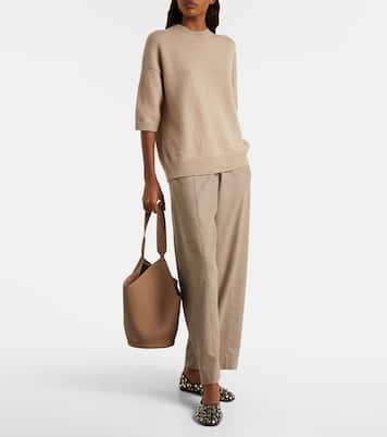 Lotus Small leather tote bag | Khaite