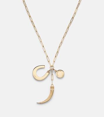 Protection 18kt gold pendant necklace with diamonds | FoundRae