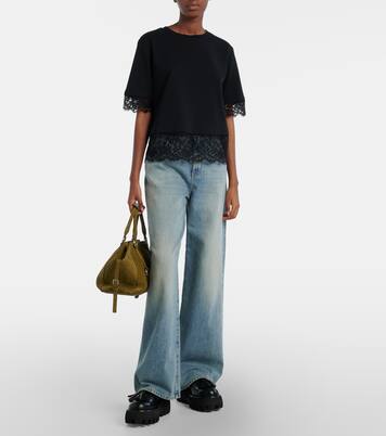 Jeans a gamba larga a vita media | McQueen