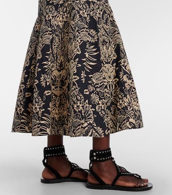 Clarisse printed cotton poplin midi skirt | Ulla Johnson