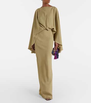 Eolia draped crêpe cady gown | Taller Marmo