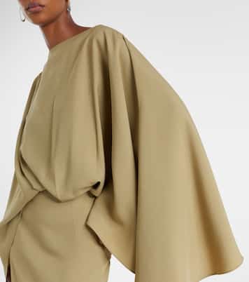 Eolia draped crêpe cady gown | Taller Marmo