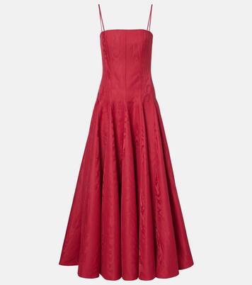 Gracia pleated moiré mikado bustier dress | Emilia Wickstead