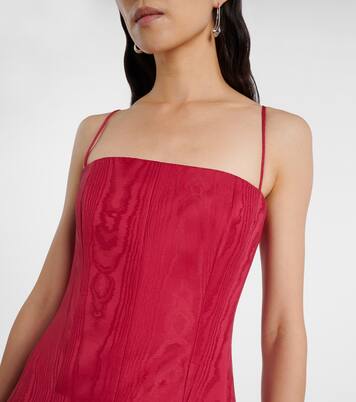 Gracia pleated moiré mikado bustier dress | Emilia Wickstead