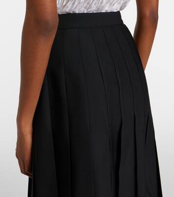 Pleated virgin wool midi skirt | Chloé