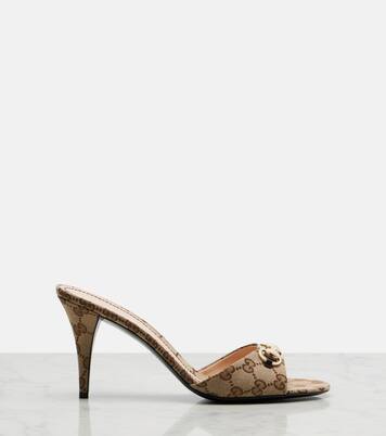 Erin Horsebit GG Canvas mules | Gucci