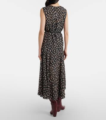 Robe midi Kaitlyn imprimée en coton mélangé  | Velvet