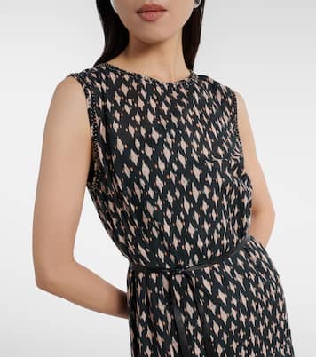 Robe midi Kaitlyn imprimée en coton mélangé  | Velvet