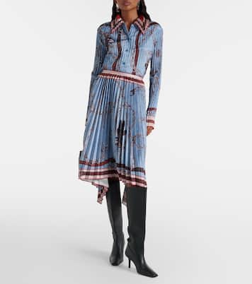 Printed pleated trompe l'œil shirt | Acne Studios