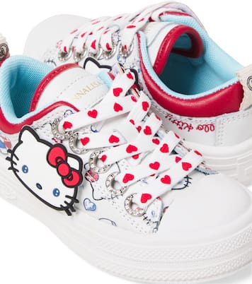 X Hello Kitty Sneakers mit Leder | Monnalisa