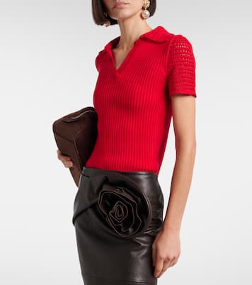 Polo en coton à finitions en crochet | Magda Butrym