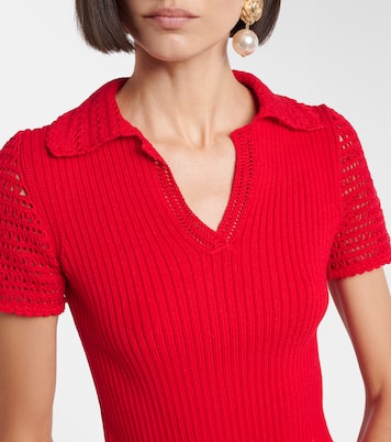 Polo en coton à finitions en crochet | Magda Butrym