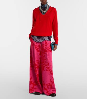 Pantaloni sportivi in jersey di cotone plissé | Dries Van Noten