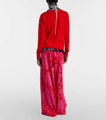 Pantaloni sportivi in jersey di cotone plissé | Dries Van Noten
