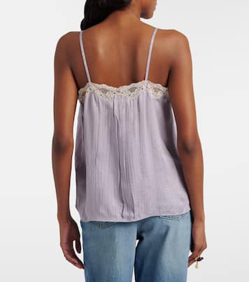 Top aus Seide mit Spitze | Chloé