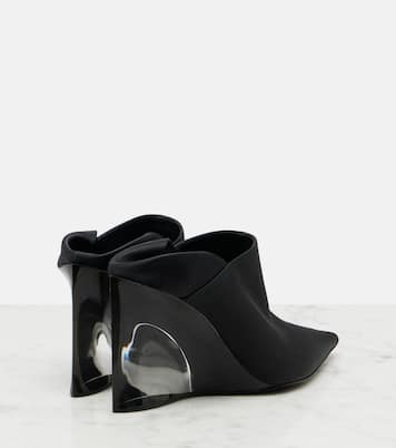 Invisible convertible satin wedge mules | Alaïa