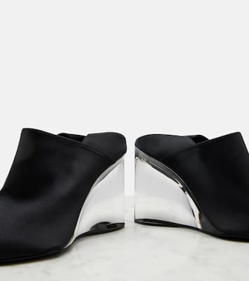 Invisible convertible satin wedge mules | Alaïa