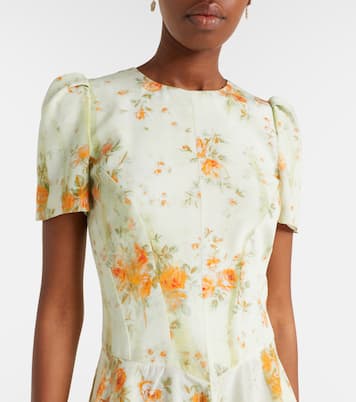 Floral asymmetric midi dress | McQueen
