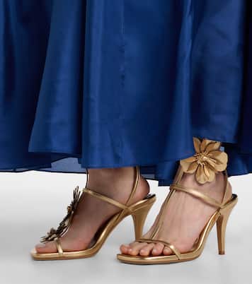 Belara金属感皮革凉鞋 | Zimmermann