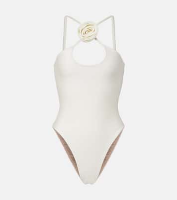 Floral-appliqué swimsuit | Adriana Degreas