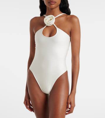 Floral-appliqué swimsuit | Adriana Degreas
