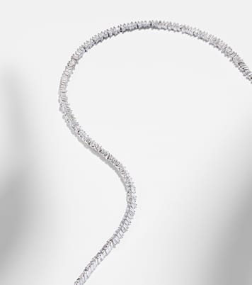 Mini 18kt white gold (750/1000) necklace with diamonds | Suzanne Kalan