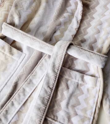 Giacomo Zigzag cotton terry bathrobe | Missoni