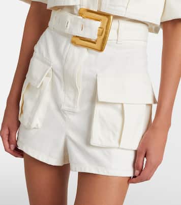 Combishort en denim à ceinture | Balmain