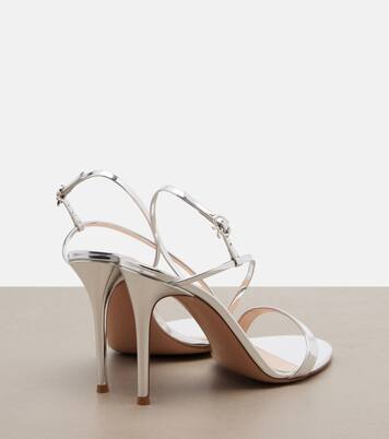 Sandalias Manhattan de piel metalizada | Gianvito Rossi