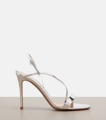 Sandalen Manhattan aus Metallic-Leder | Gianvito Rossi