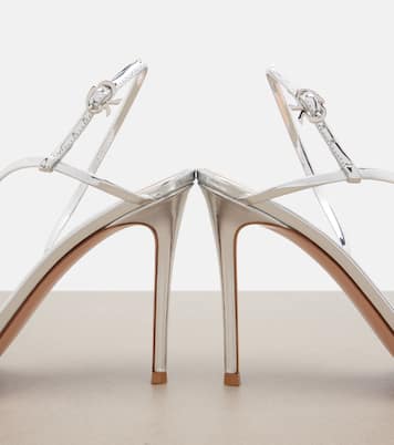 Sandalen Manhattan aus Metallic-Leder | Gianvito Rossi