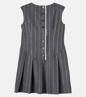 Striped pleated dress | Monnalisa