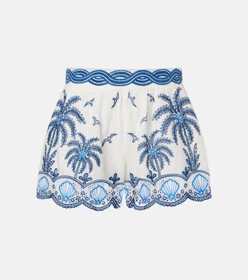 Short Coast Star en lin mélangé à broderie | Farm Rio