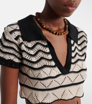 Crop top calado Coco en mezcla de algodón | Bananhot