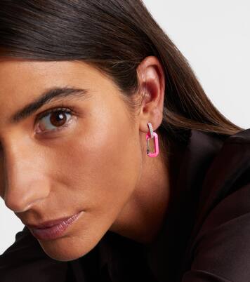 Orecchino singolo Chiara Small in oro 18kt, argento e diamanti | Eéra