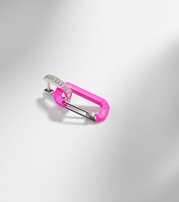 Orecchino singolo Chiara Small in oro 18kt, argento e diamanti | Eéra