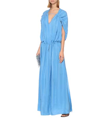 Robe longue Monica en soie mélangée | Stella McCartney