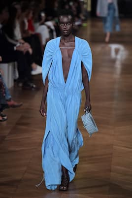 Robe longue Monica en soie mélangée | Stella McCartney