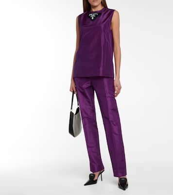 Pantaloni in taffetà di seta | Prada