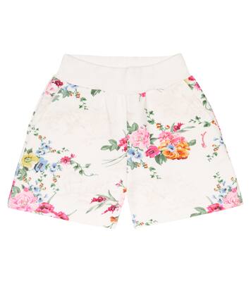 Short en coton mélangé à fleurs | Monnalisa