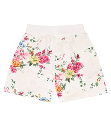 Short en coton mélangé à fleurs | Monnalisa
