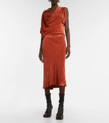 Top asimétrico de terciopelo | Rick Owens