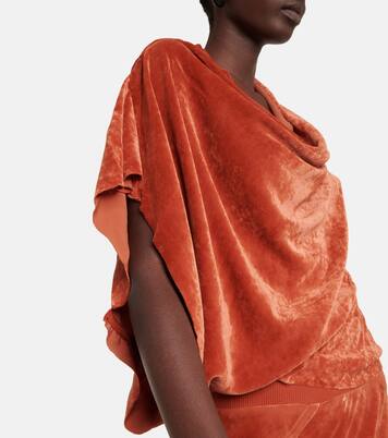 Top asimétrico de terciopelo | Rick Owens