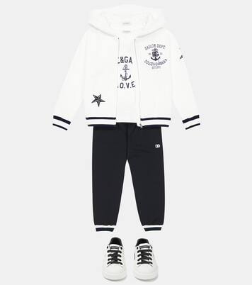 Logo cotton jersey sweatpants | Dolce&Gabbana Kids