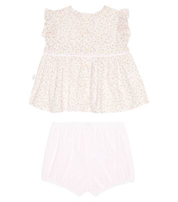 Baby cotton dress and bloomers set | Il Gufo